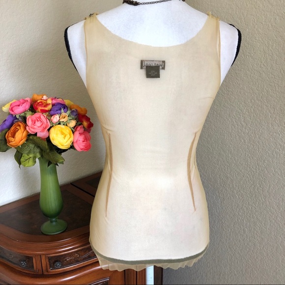 2For $20 Wet Seal Silver Sequin and Gold Mesh Tank - Picture 4 of 8